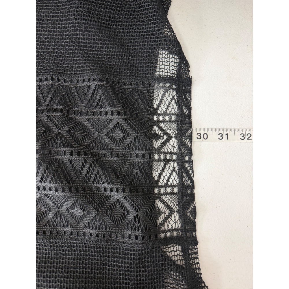 Catherines Black Mesh Lace Overlay V-Neck Top Plus Size 1X 18/20W NEW - Picture 11 of 12